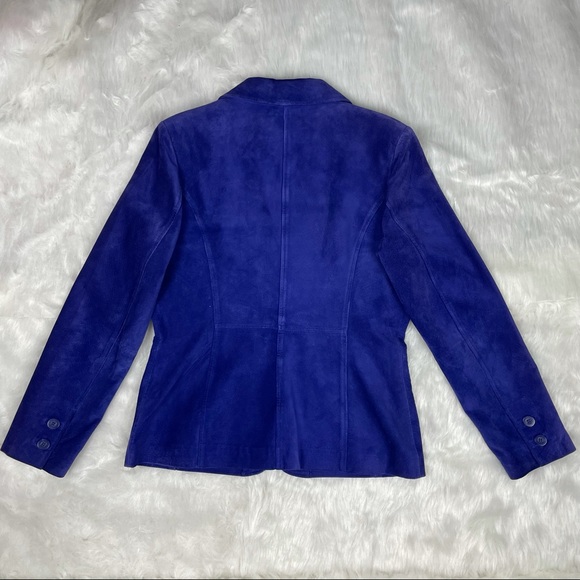 Bernardo Purple Suede Blazer Medium - Picture 3 of 13